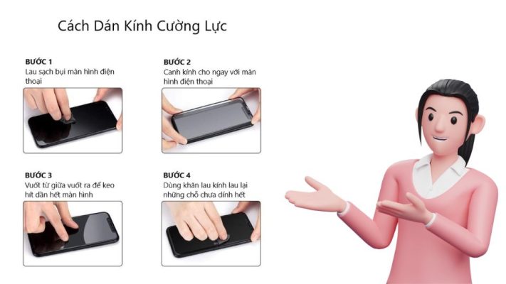 các bước dán kính cường lực