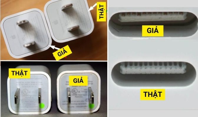 cách nhận biết củ sạc iphone chính hãng