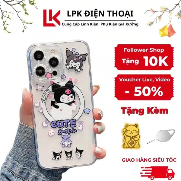 Ốp từ tính lưng cứng viền dẻo siêu chống ố