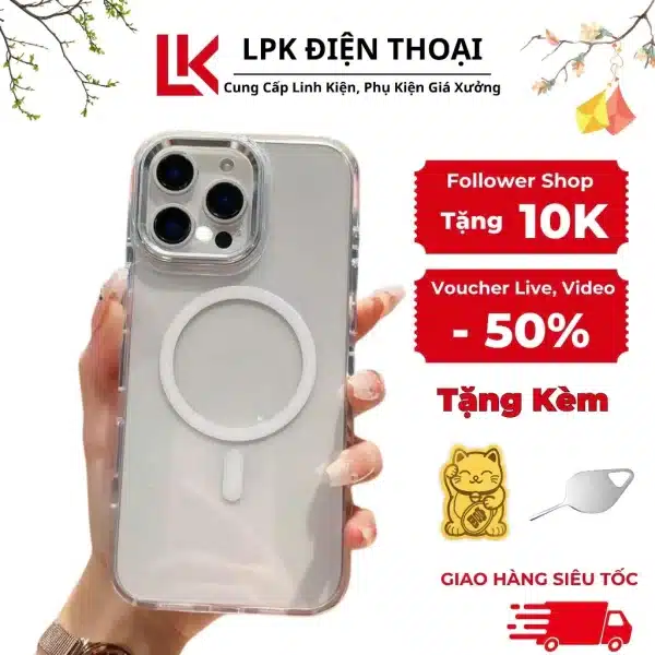 Ốp LIKGUS Từ Tính Viền Màu